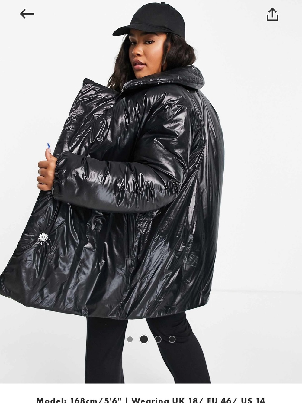 Collusion Black Puffer Jacket - Women